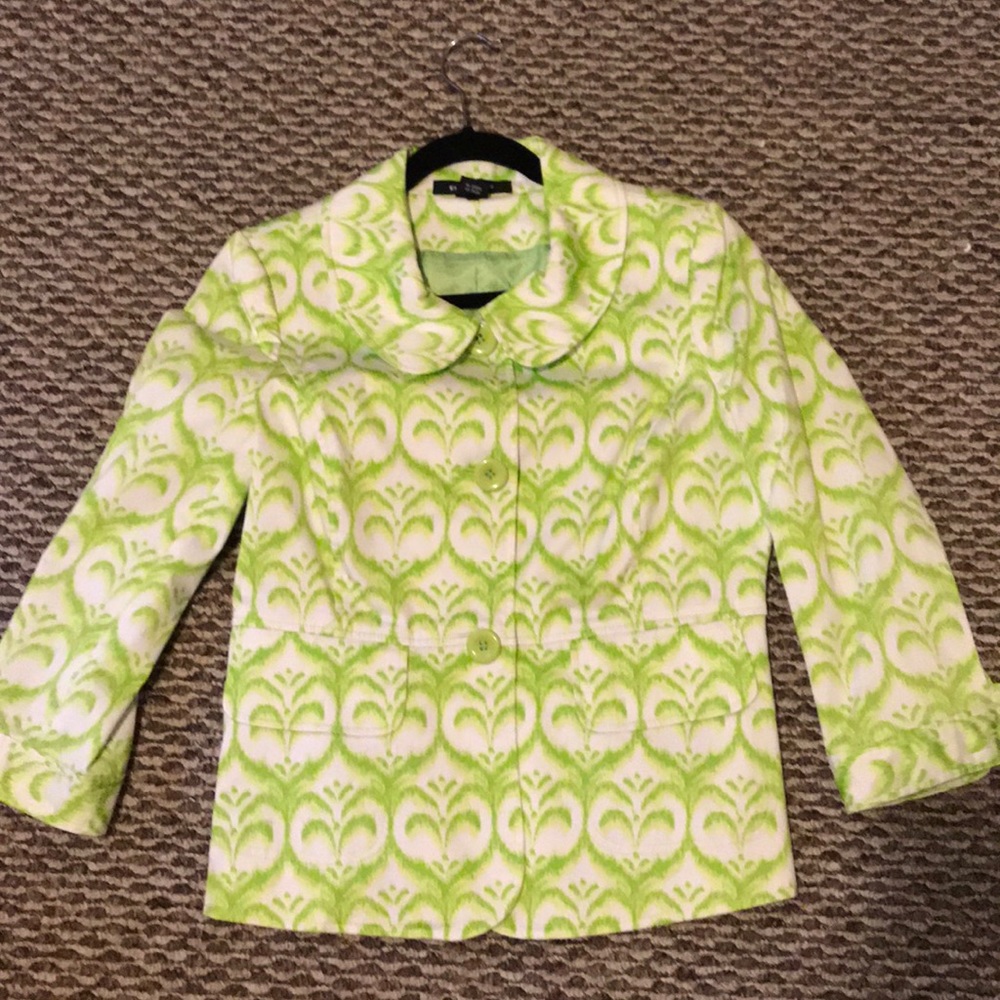 Lime Green and White Blazer
